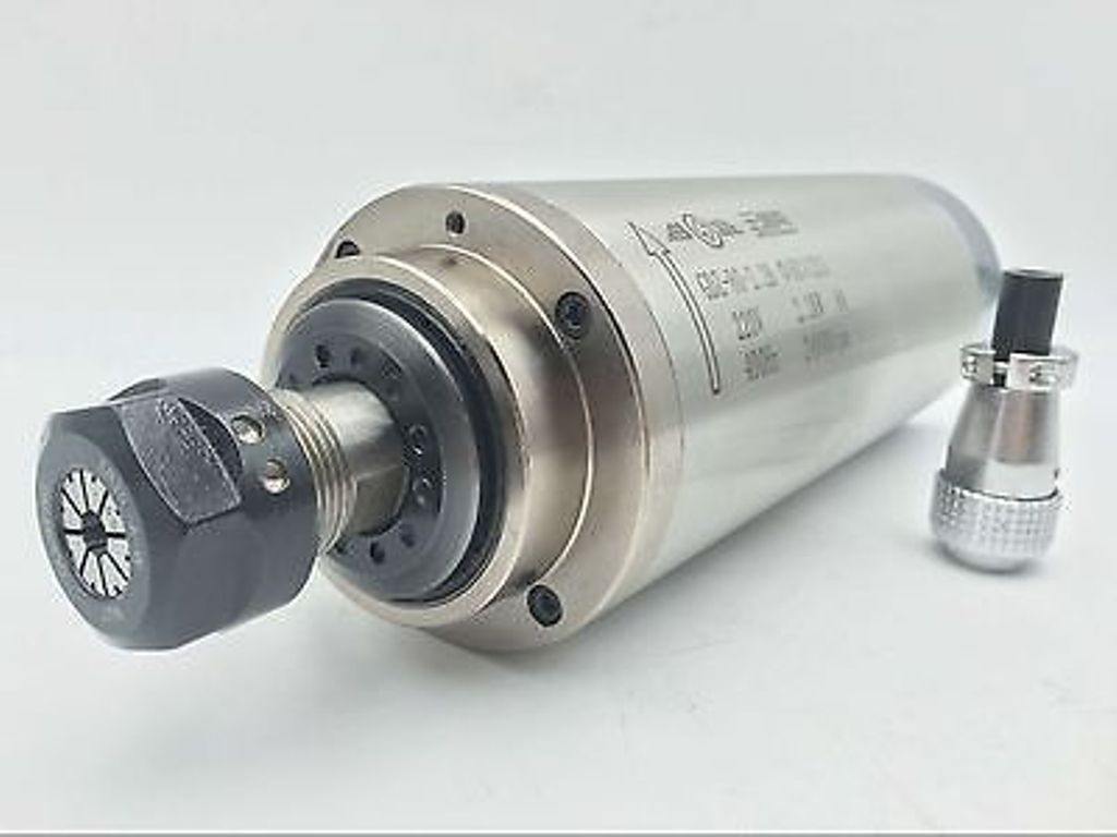 1500W 1.5KW 2HP 400Hz 80 mm diameter Water Cooled spindle 4 bearings - Extrusion and CNC