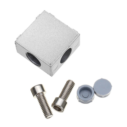 1530 Corner Connector with Screws and Covers type A - Extrusion and CNC