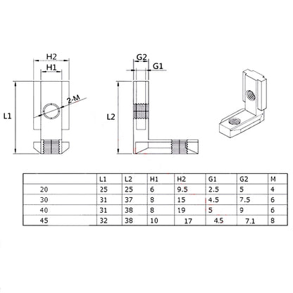 15 series L-Connector 1515 - Extrusion and CNC