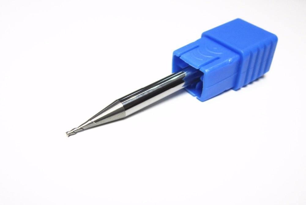 1PCS 1mm HRC55 2 flutes aluminium and copper End Mill bit set - Extrusion and CNC