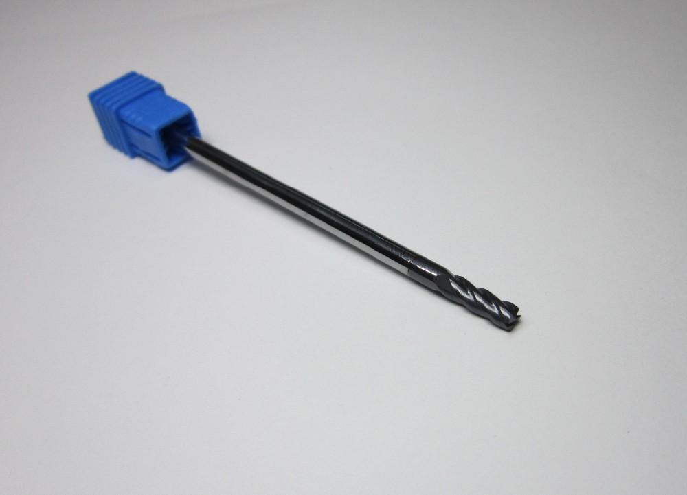 1PCS 4MM 4 flutes HRC45 long shank length 100 mm tungsten carbide end mills set bits - Extrusion and CNC