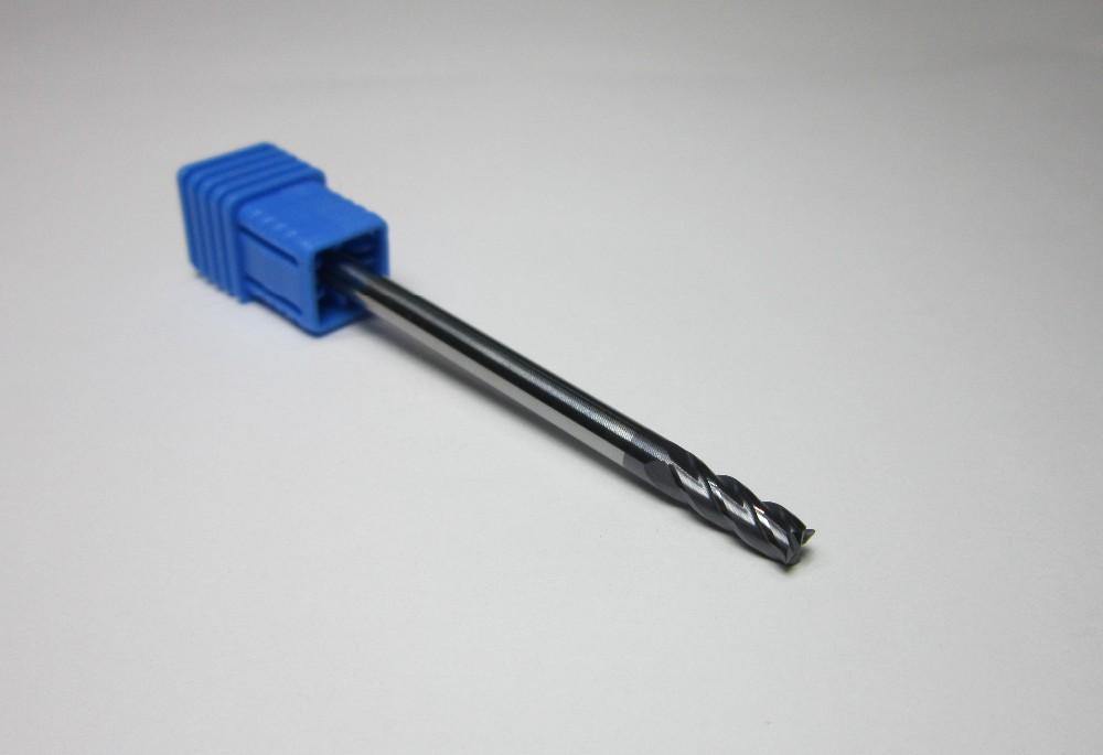 1PCS 4MM 4 flutes HRC45 long shank length 75mm tungsten carbide end mills set bits - Extrusion and CNC