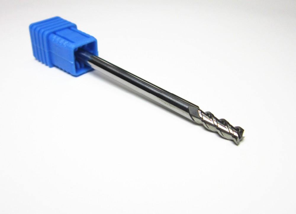 1PCS 4MM HRC45 3F for aluminium long shank L-75mm tungsten carbide end mills set bits - Extrusion and CNC