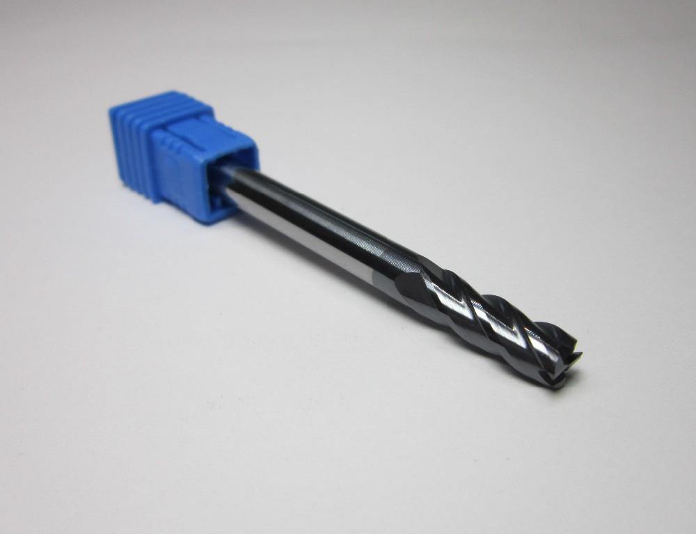 1PCS 6MM 4 flutes HRC45 long shank length 75mm tungsten carbide end mills set bits - Extrusion and CNC