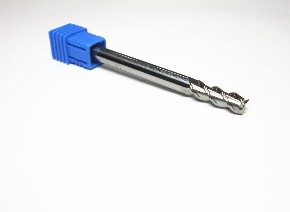 1PCS 6MM HRC45 3F for aluminium long shank L-75mm tungsten carbide end mills set bits - Extrusion and CNC