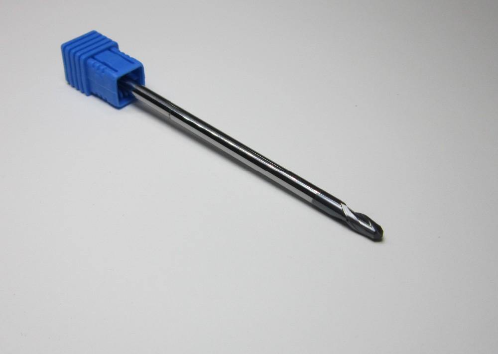 1PCS HRC45 R2.0 2F Long shank L-100mm Carbide Ball Nose End Mills set bit - Extrusion and CNC