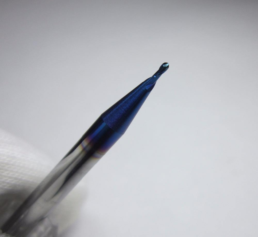 1PCS R0.5 HRC68 2 flutes Tungsten Carbide Ball Nose End Mill set bit - Extrusion and CNC