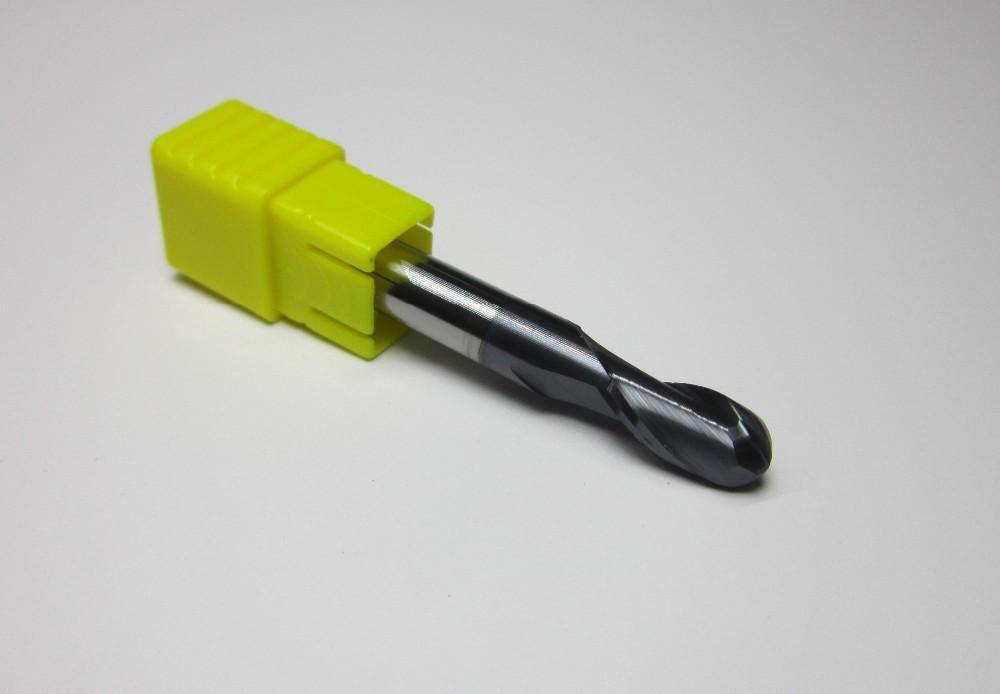 1PCS R2.5 HRC55 2 flutes Tungsten Carbide Ball Nose End Mill set bit - Extrusion and CNC