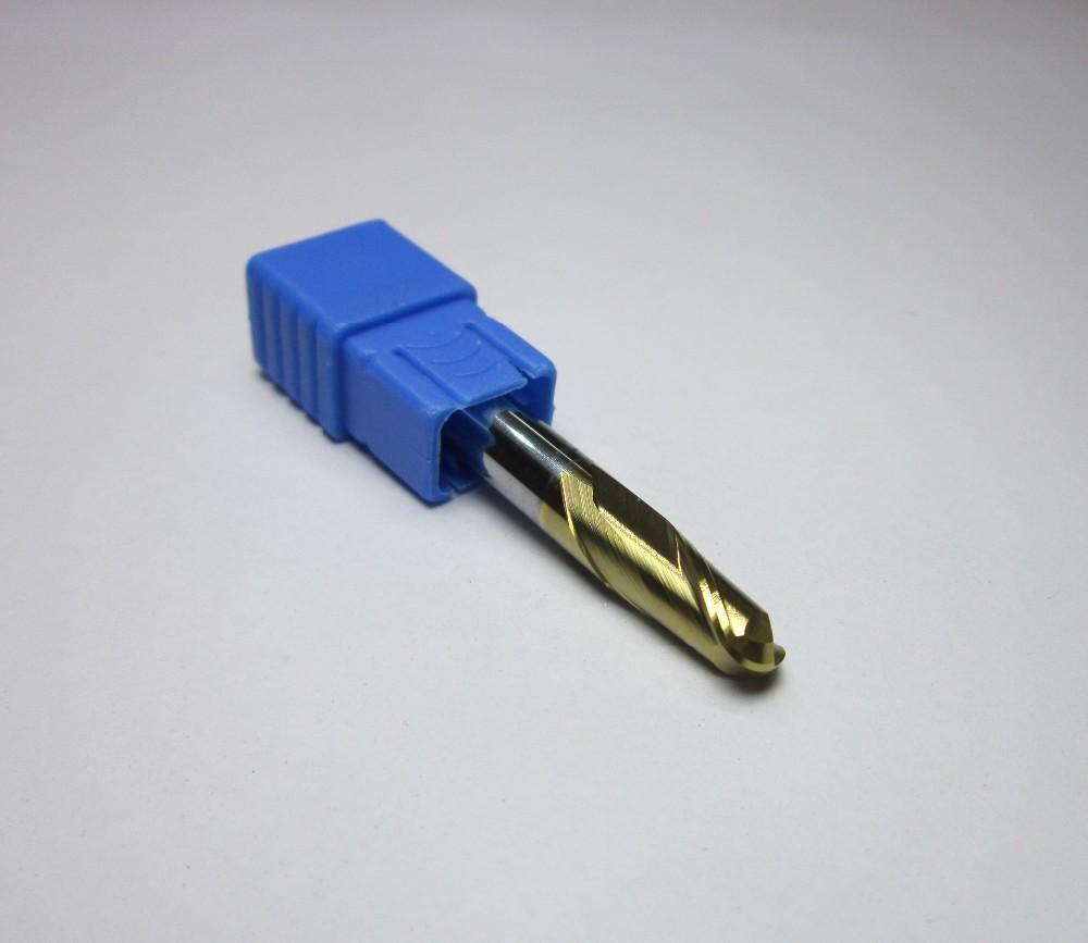 1PCS R2.5 HRC58 2 flutes Tungsten Carbide Ball Nose End Mill set bit - Extrusion and CNC