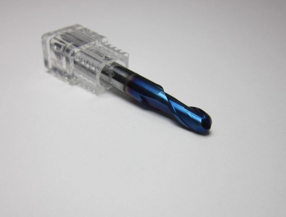 1PCS R2.5 HRC68 2 flutes Tungsten Carbide Ball Nose End Mill set bit - Extrusion and CNC