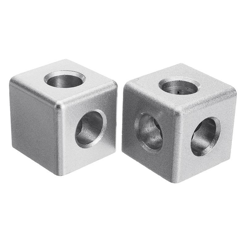 3 Sides Corner cube connector 20 series for extrusion aluminium profile 2020 with bolts and side covers - Extrusion and CNC