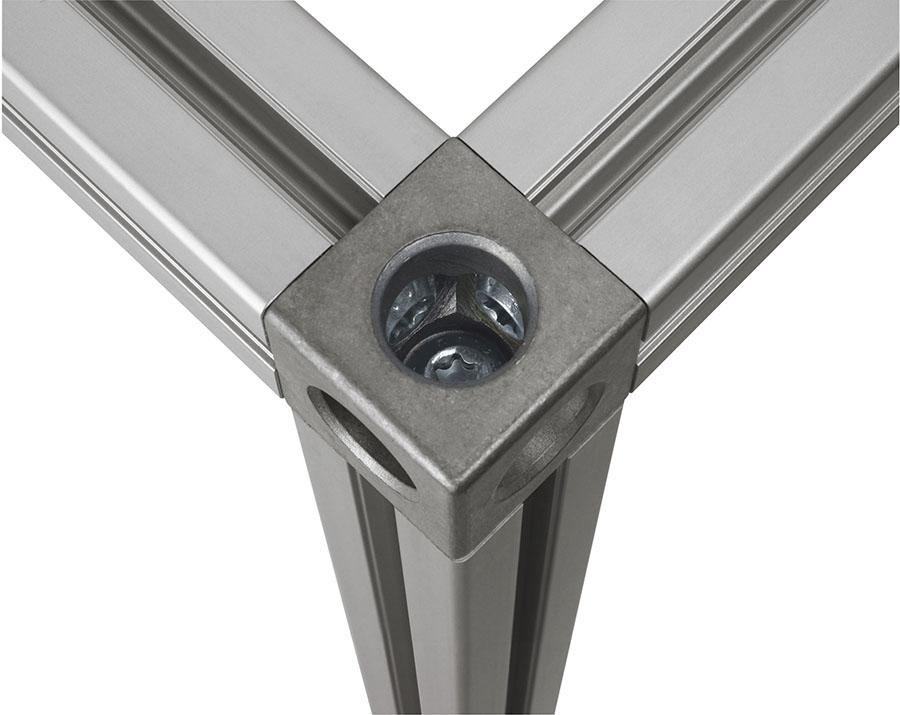 Mounting Material Inner Angle 45 Degree 30 X 30 Angle Connector Aluminium Profile Connector Aluminium Profile Angle Connector For Strut Profile, 3D Printer, CNC Router, DIY Projects (Pack Of 6