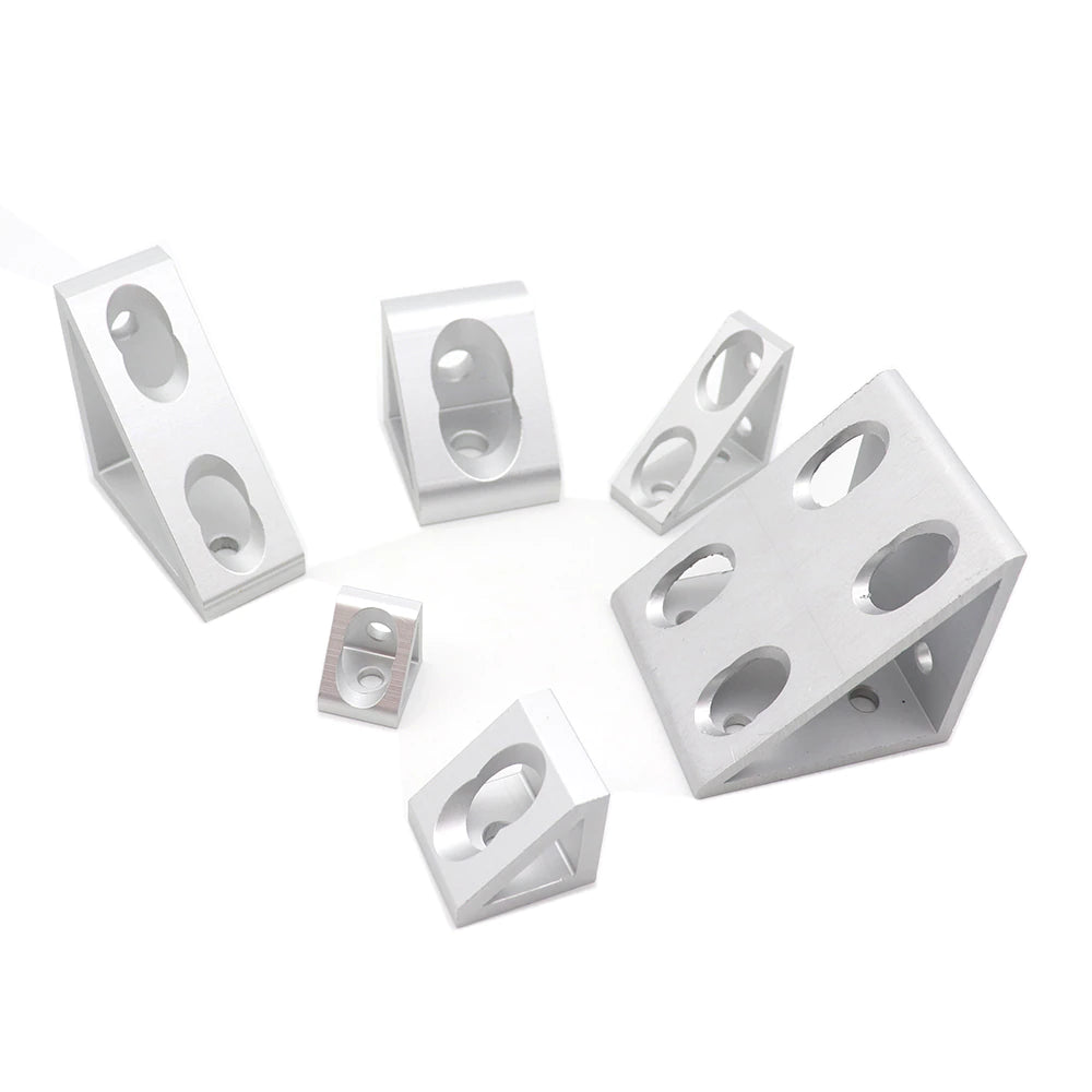 4040-4 hole Wide Gusset  Inside Corner Bracket - Extrusion and CNC