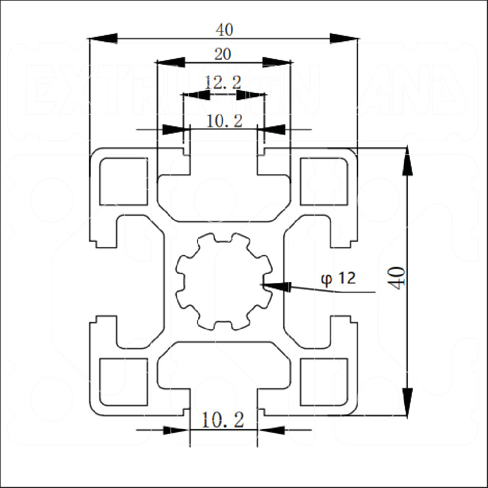 4040G-10mm - Extrusion and CNC