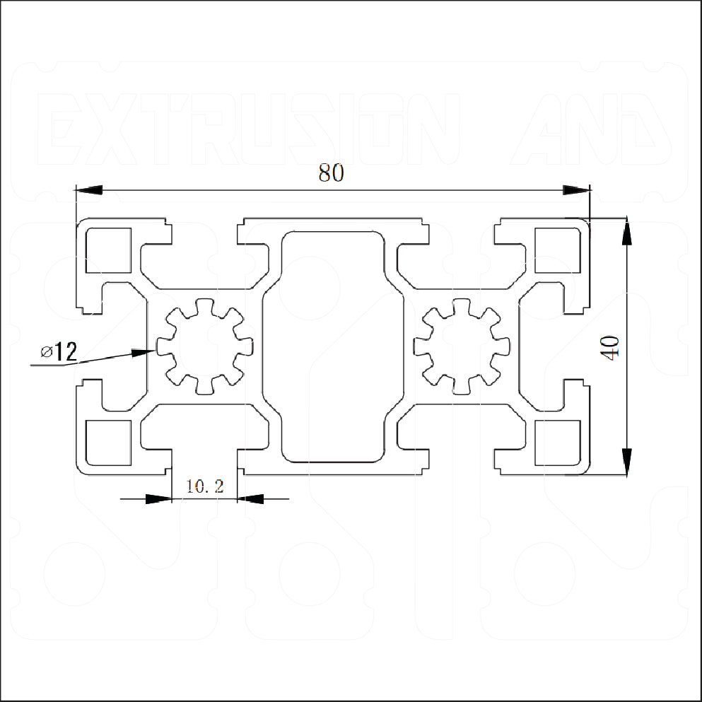 4080G-10mm - Extrusion and CNC