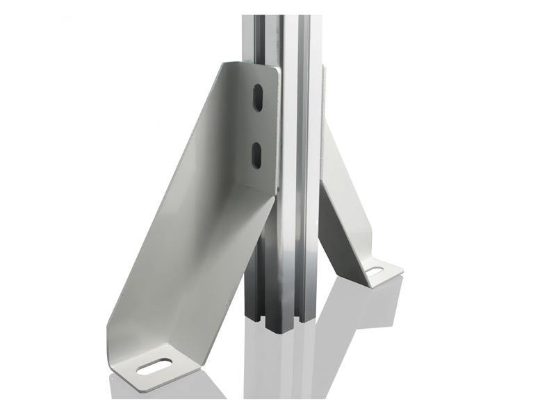 40 Series Gray aluminium Profile Connection Fence Fixed Connection Bracket - left and right - Extrusion and CNC