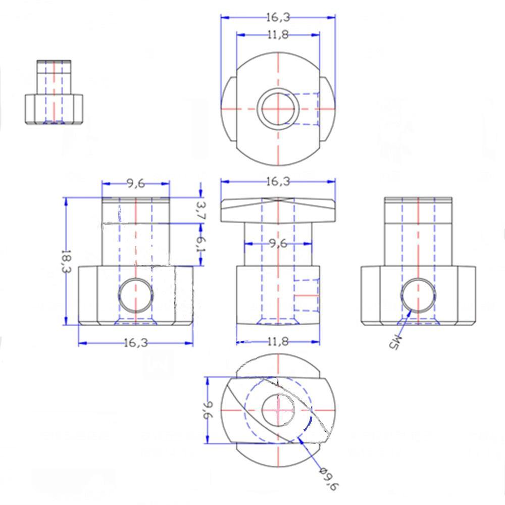 Aluminium Profile fittings grid 30/40/45 Series universal protective net mounting head - Extrusion and CNC
