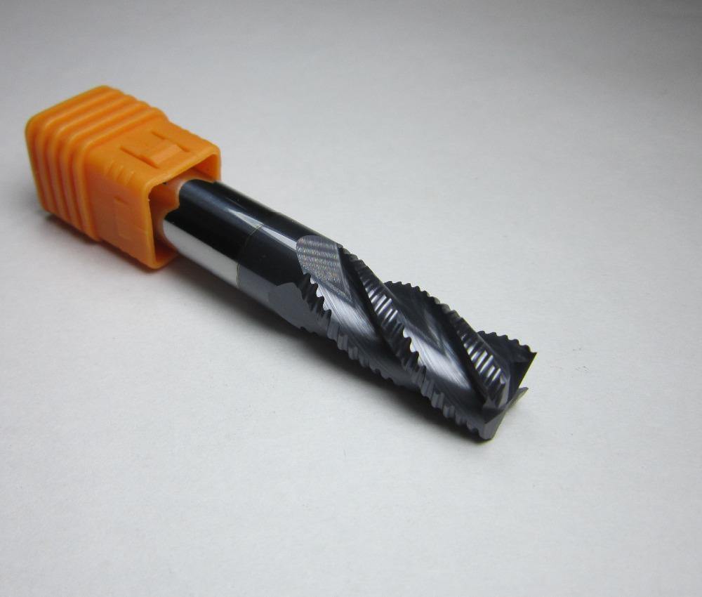 4PCS 4 Flutes HRC55 Roughing End Mills flat roughing tungsten carbide bit - Extrusion and CNC