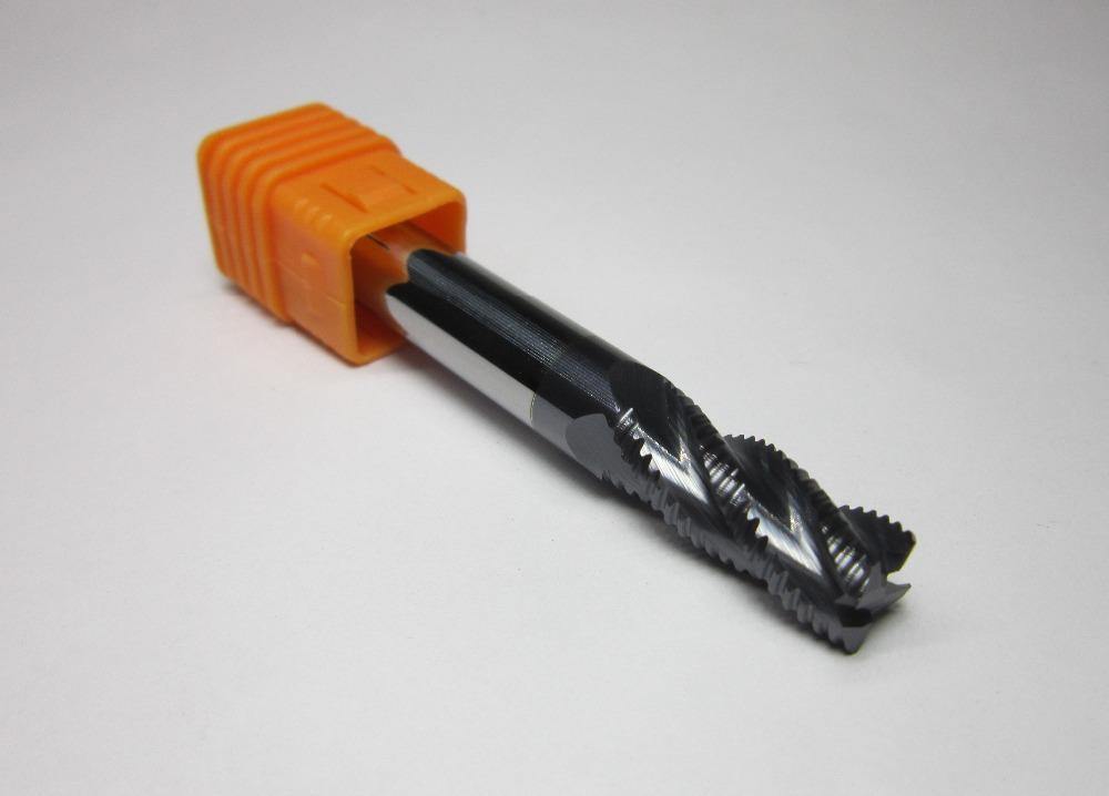 4PCS 4 Flutes HRC55 Roughing End Mills flat roughing tungsten carbide bit - Extrusion and CNC