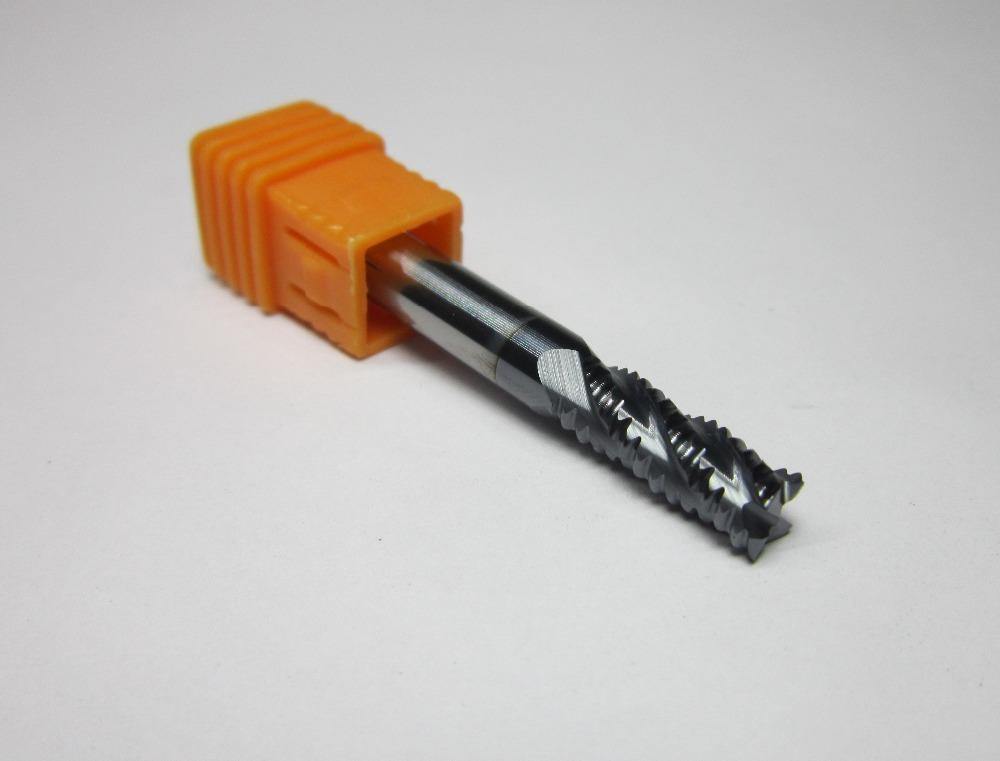 4PCS 4 Flutes HRC55 Roughing End Mills flat roughing tungsten carbide bit - Extrusion and CNC