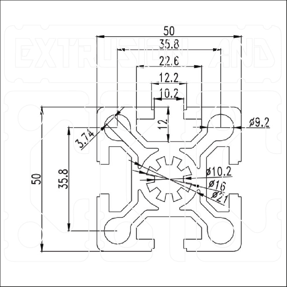 5050-10mm - Extrusion and CNC