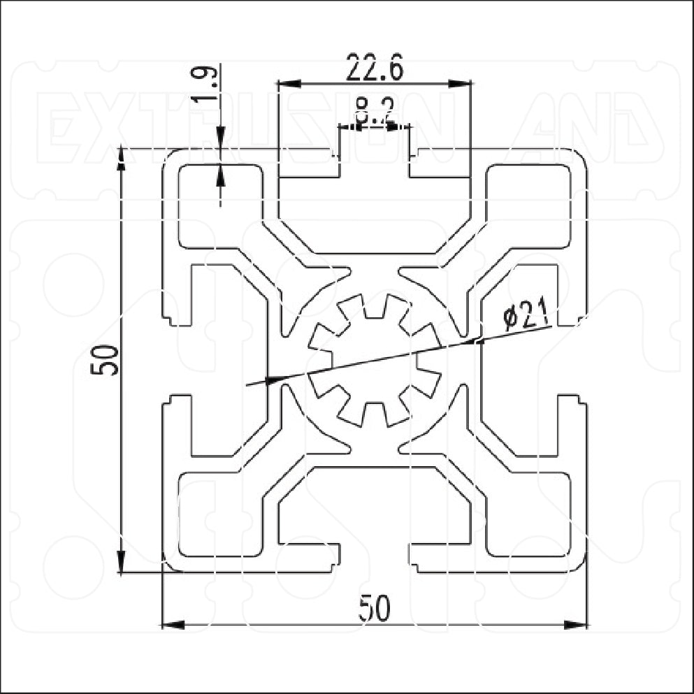 5050-8mm - Extrusion and CNC