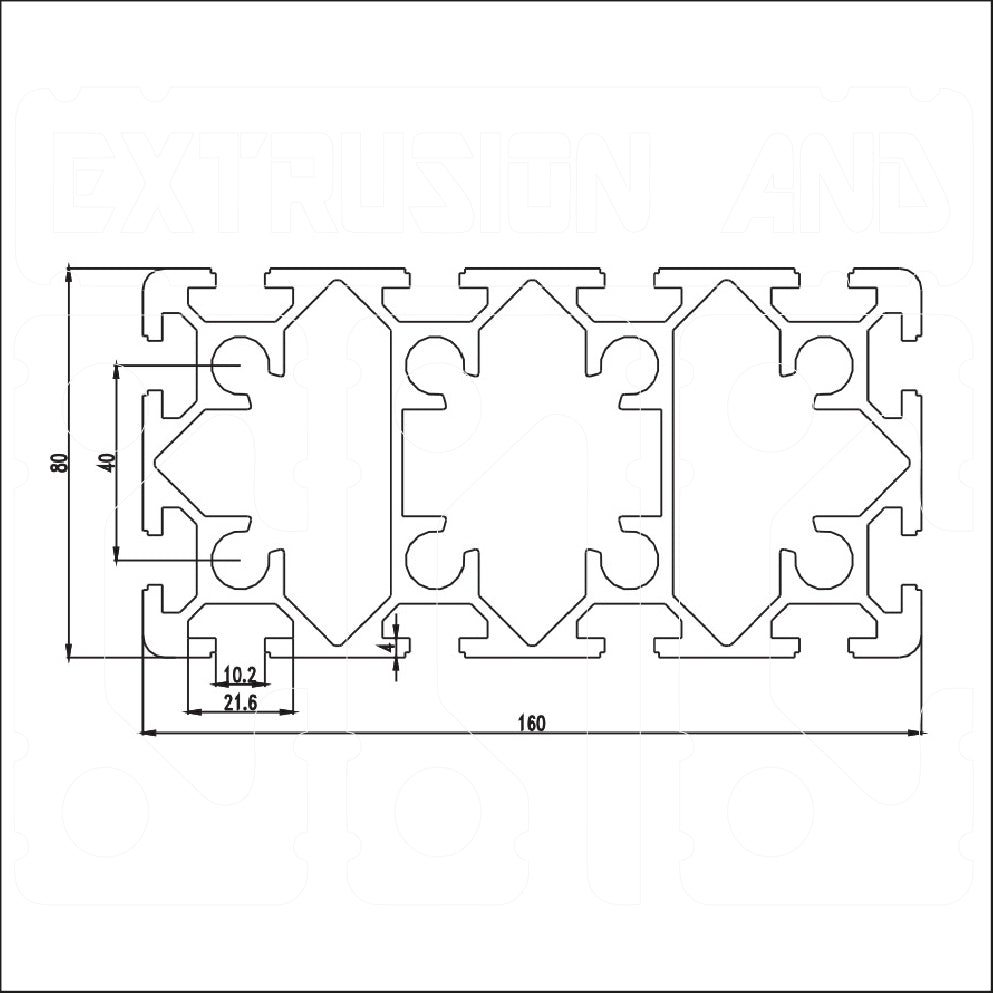 80160-10mm - Extrusion and CNC