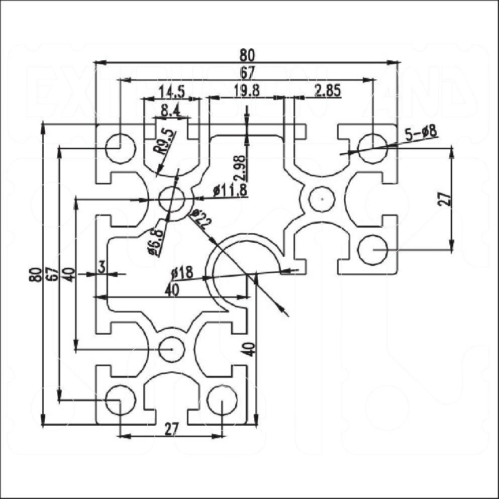 8840GZH - Extrusion and CNC