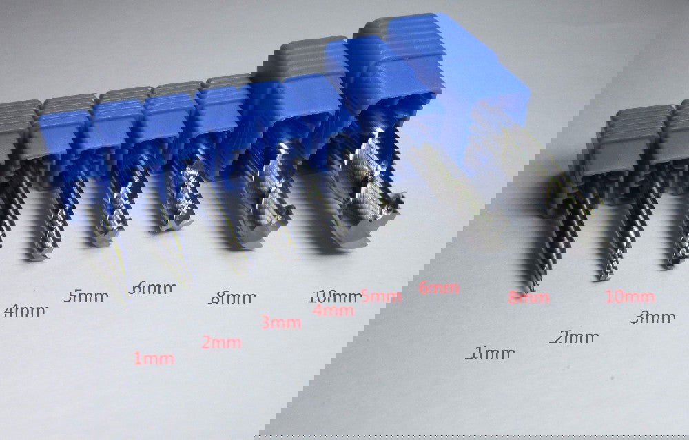 8PCS HRC55 2F for aluminium End Mill milling cutter bit - Extrusion and CNC