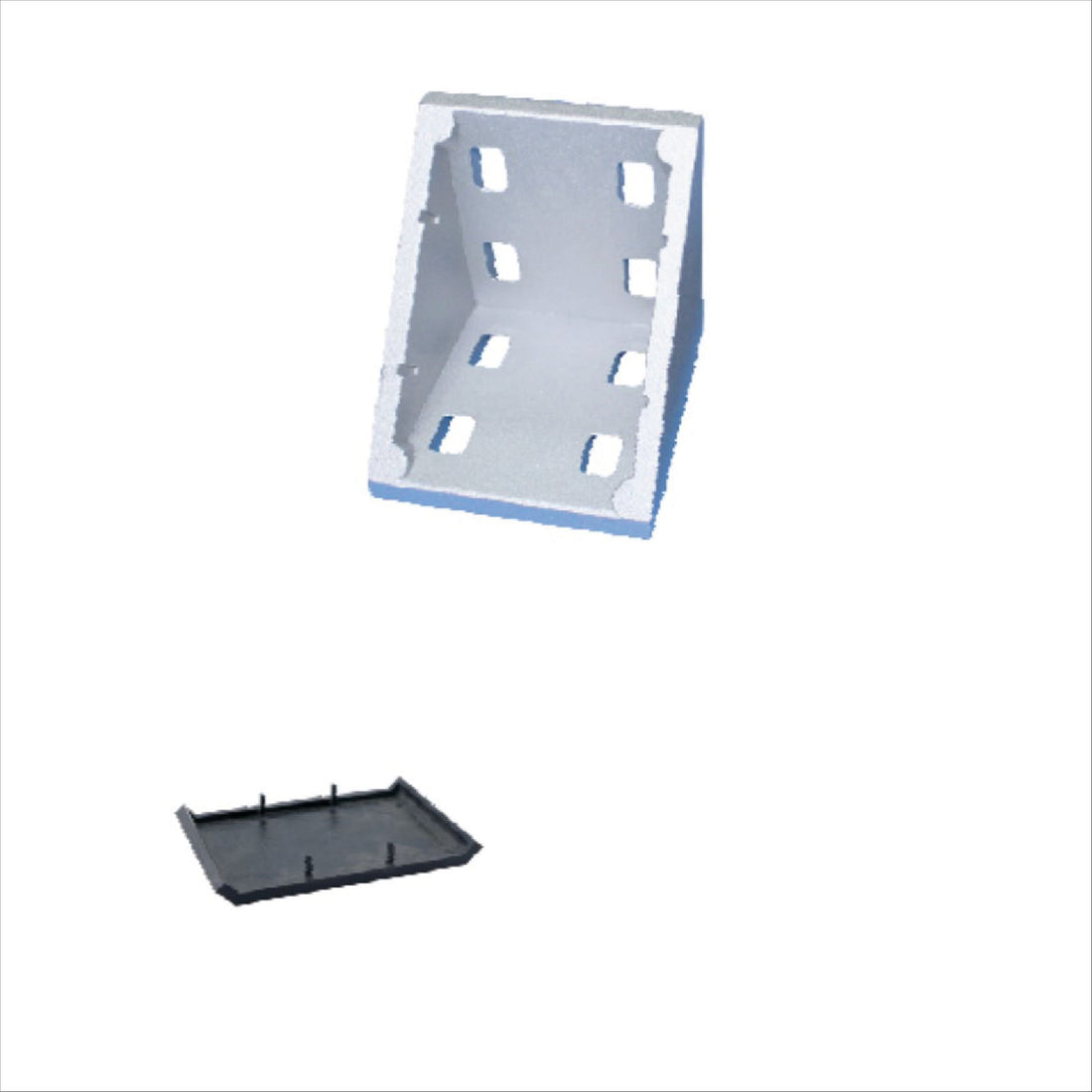 90 DEGREE Corner Cast Brackets 9090 with Black Lid - Extrusion and CNC