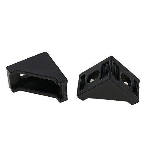 90 Degree 20 series Black Aluminium Corner Brackets 2028 - Extrusion and CNC