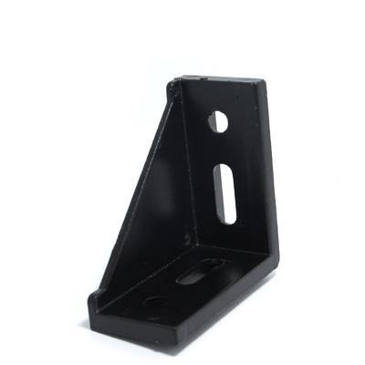 90 Degree 40 series Black Aluminium Corner Brackets 4080 - Extrusion and CNC