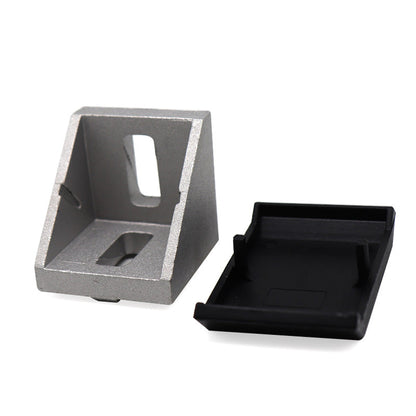 90 Degree 40 series Cast Aluminium Corner Brackets 4040 with plastic Black cover - Pack of 1 - Extrusion and CNC