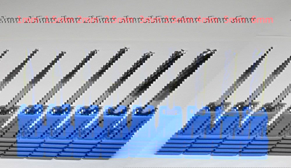 9PCS HRC45 4F Tungsten Carbide End Mills set bits - Extrusion and CNC