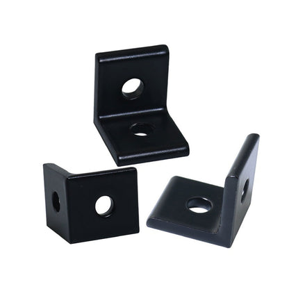 Black 4040 Inside Corner Brackets 2 hole 40 series - Extrusion and CNC