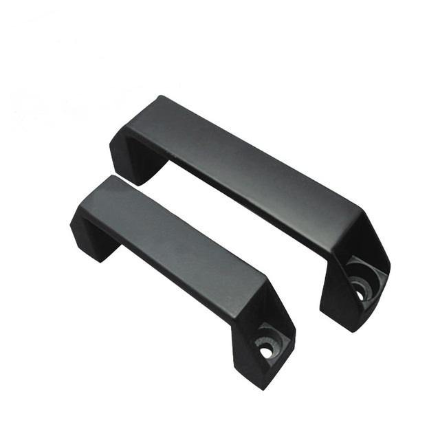 Black Aluminium Handle for Aluminium Profile Accessories 120 mm - Extrusion and CNC