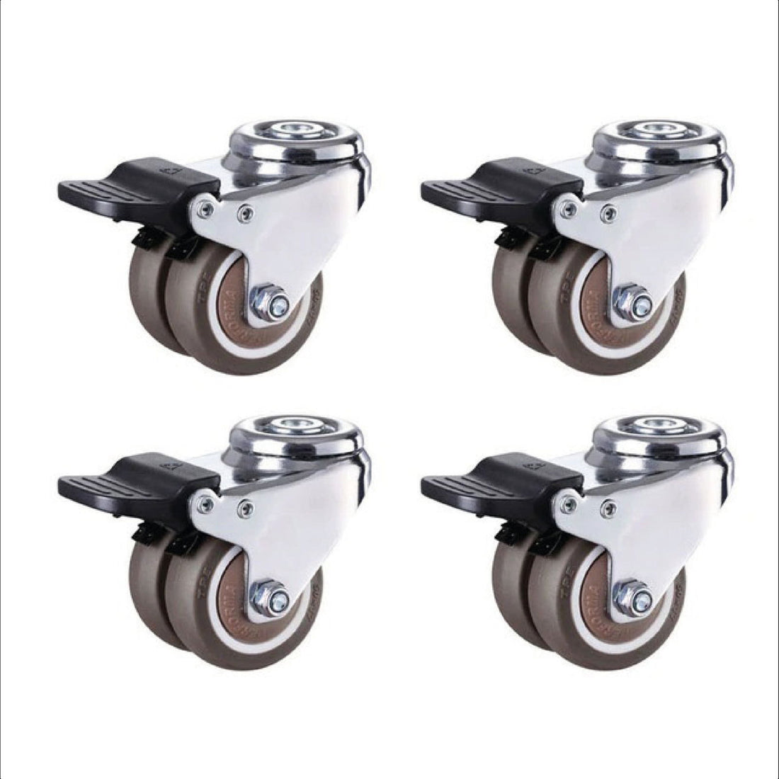Caster Wheel set of 4 - Extrusion and CNC