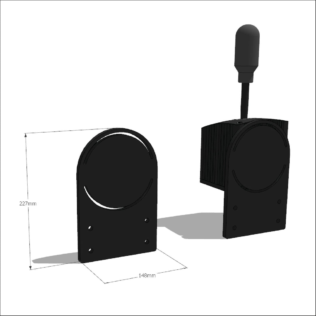 Fanatec clubsport shifter side mount – tilt adjustment - Extrusion and CNC