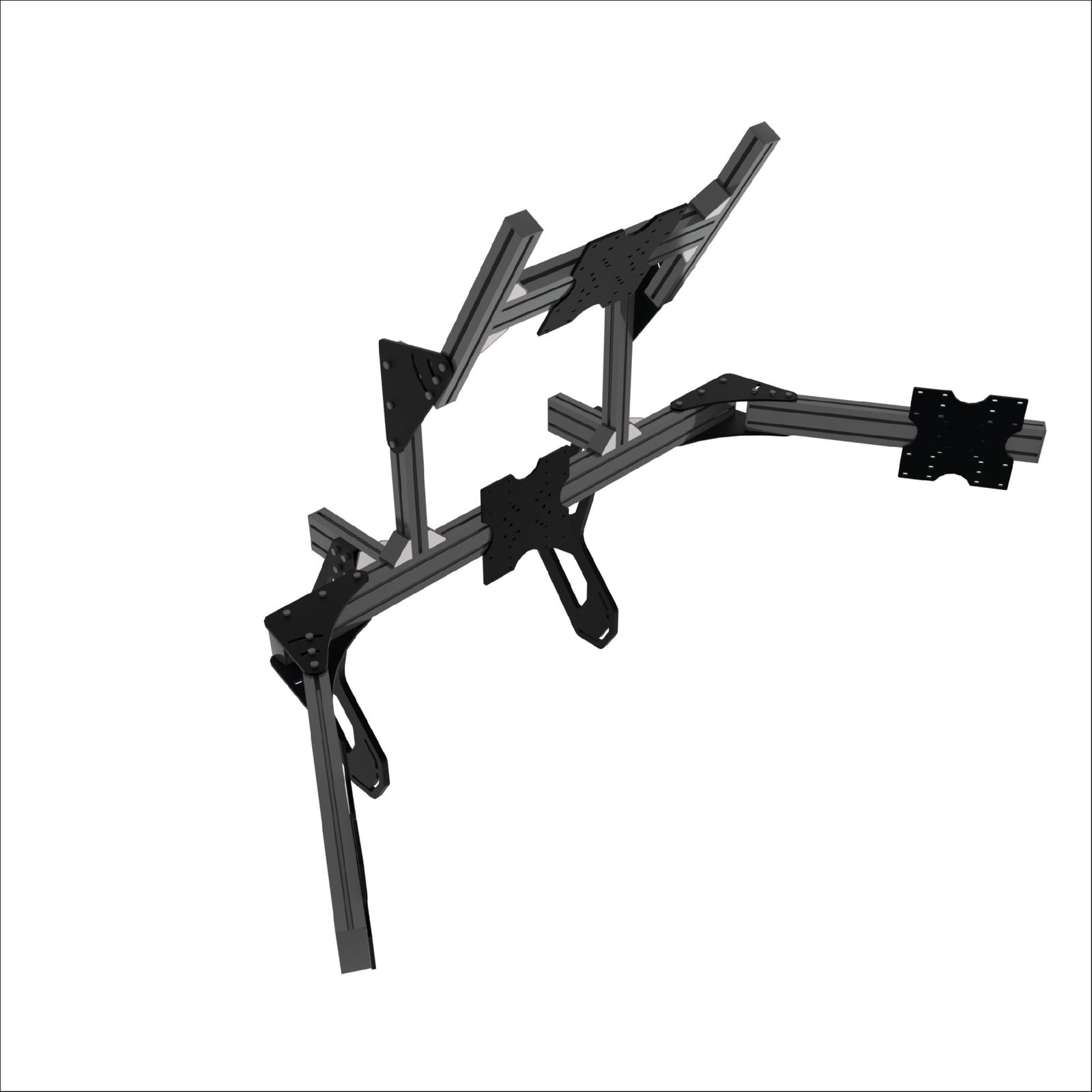 Quad monitor stand kit - Extrusion and CNC