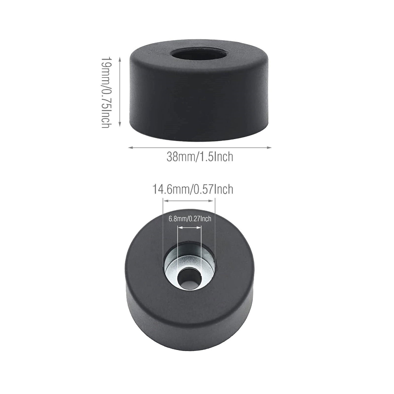 Rubber Feet ( SET of 4 ) - Extrusion and CNC