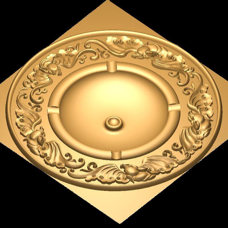 STL Format 3D  Ashtray - 004 - Extrusion and CNC