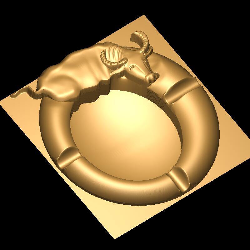 STL Format 3D  Ashtray - 007 - Extrusion and CNC