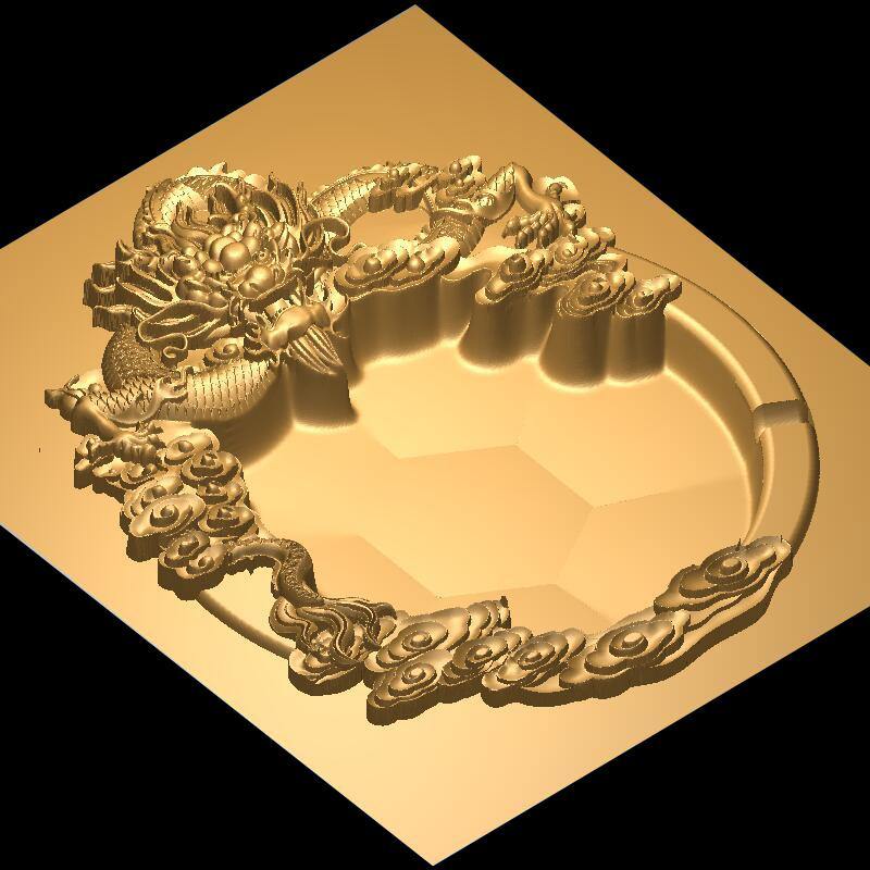 STL Format 3D  Ashtray - 009 - Extrusion and CNC