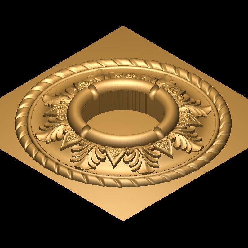 STL Format 3D  Ashtray - 016 - Extrusion and CNC