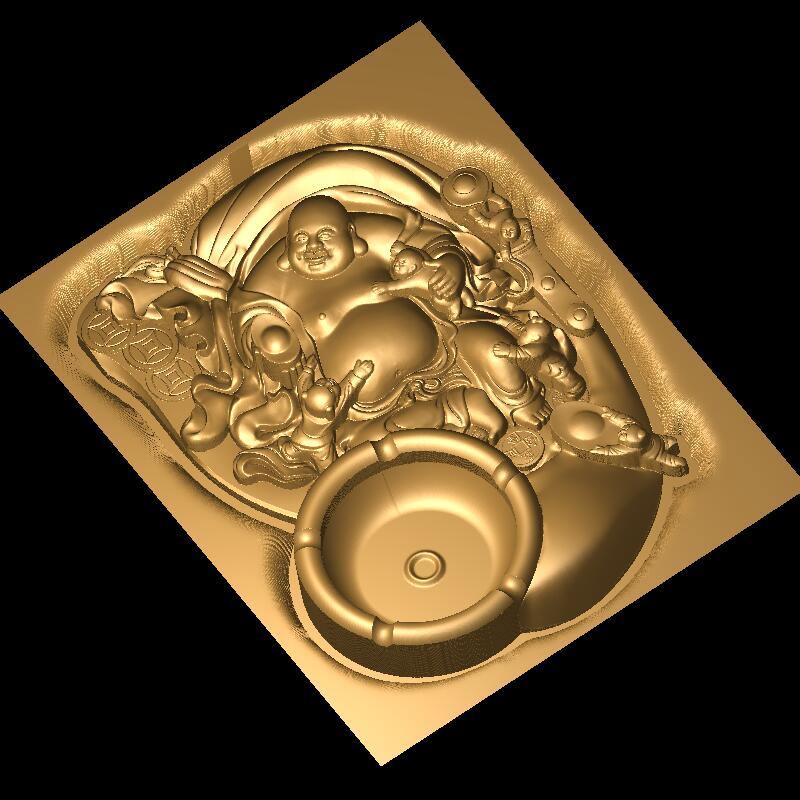 STL Format 3D  Ashtray - 022 - Extrusion and CNC
