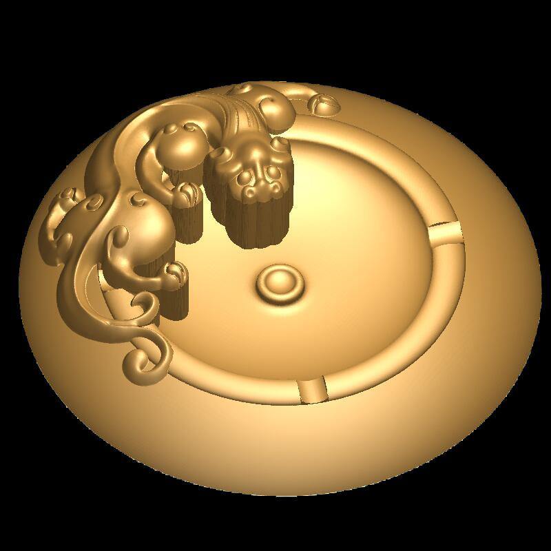STL Format 3D  Ashtray - 025 - Extrusion and CNC