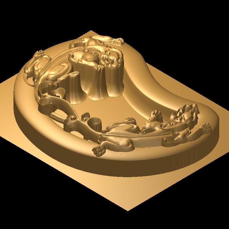 STL Format 3D  Ashtray - 027 - Extrusion and CNC