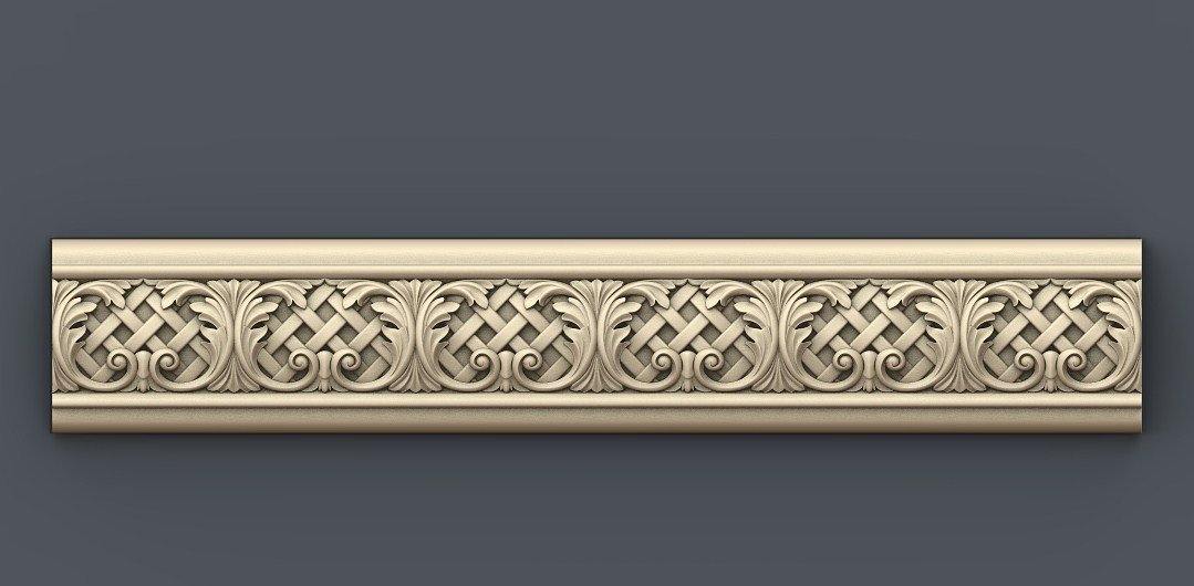 STL Format 3D  Border Decoration -005 - Extrusion and CNC