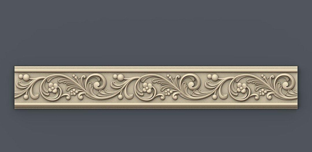 STL Format 3D  Border Decoration -006 - Extrusion and CNC