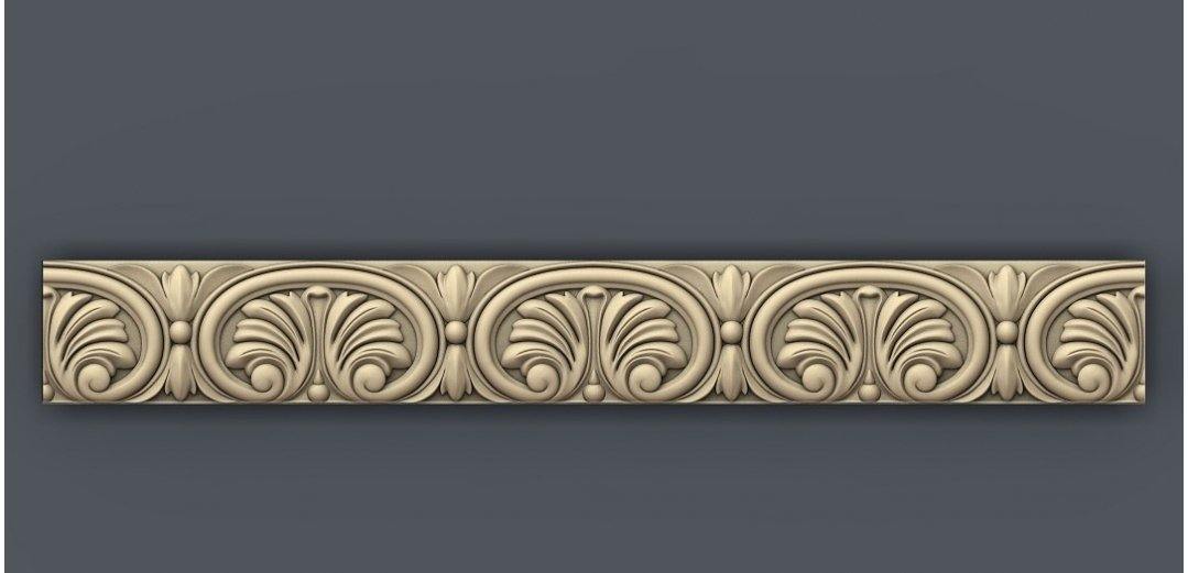 STL Format 3D  Border Decoration -008 - Extrusion and CNC